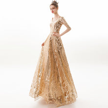 Load image into Gallery viewer, V-neck Evening Dress