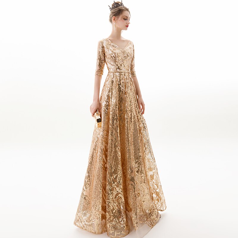 V-neck Evening Dress
